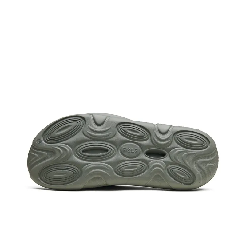 EQLZ EQUALIZER Oasis Quiet Abrasion Resistant Slide Slippers Unisex Moss Gray-6