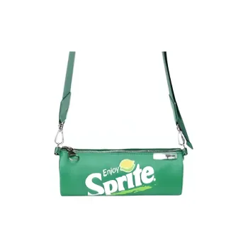Anta Sprite Collaboration Life Collection PU Tube Bag Crossbody Bag Unisex Green