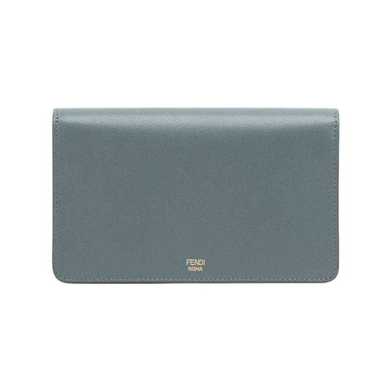 FENDI FF Diamonds Series Leather Crossbody Bag, Shoulder Bag Women's Green-2