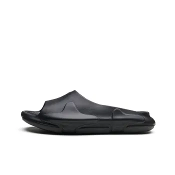 EQLZ EQUALIZER Oasis Quiet Abrasion Resistant Slide Slippers Unisex Ghost Black