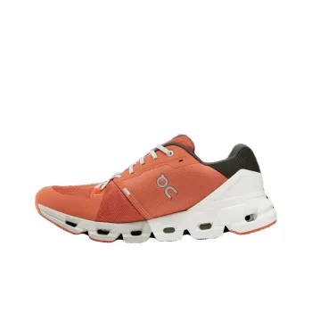 On Cloudflyer 4 Cushioning Low Top Running Shoes Men's Orange White