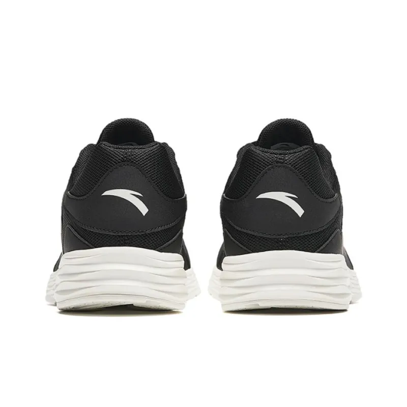 Anta Cushioning Breathable Low-Top Running Shoes Men's Black-3