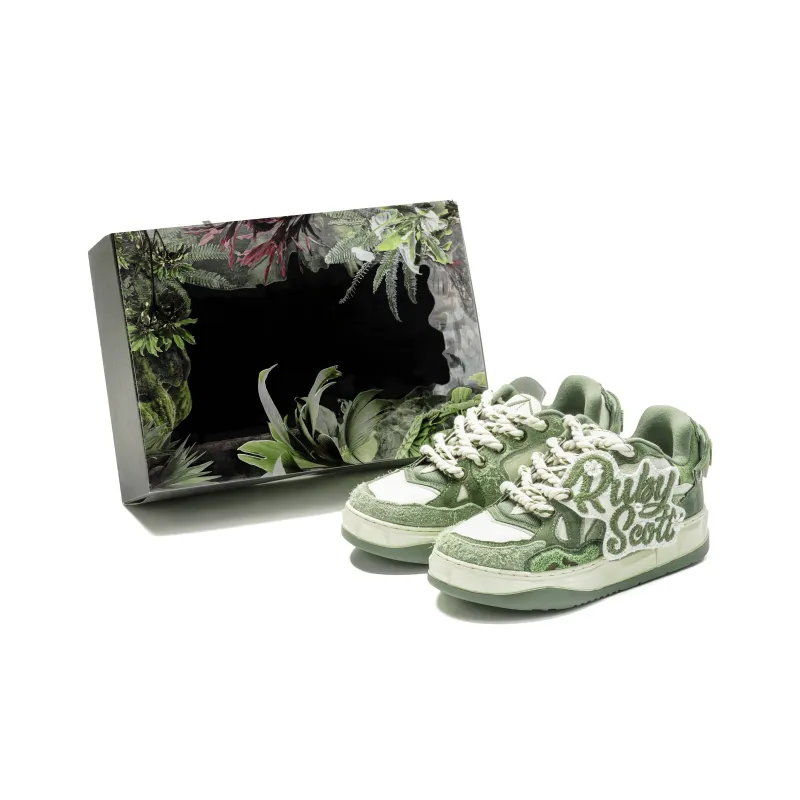 Ruby Scott The Wizard Of Oz 'All Of Green' Low Top Skateboard Shoes Unisex Moss Green-1