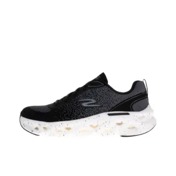 Skechers GO RUN SWIRL TECH Anti-Slip Wear-Resistant Low-Top Running Shoes Men's Black