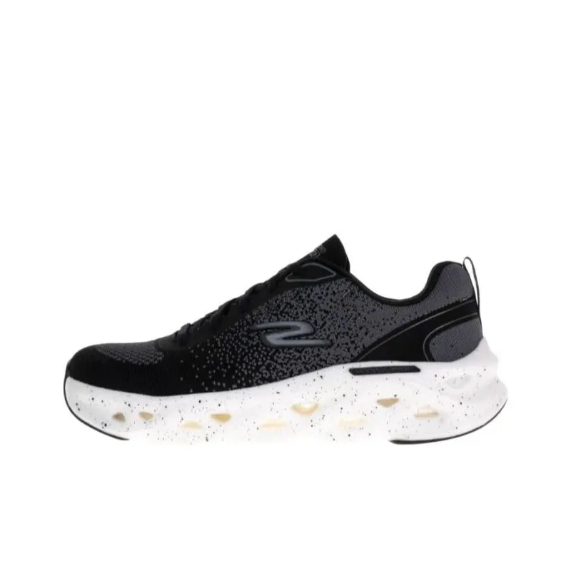 Skechers GO RUN SWIRL TECH Anti-Slip Wear-Resistant Low-Top Running Shoes Men's Black-0