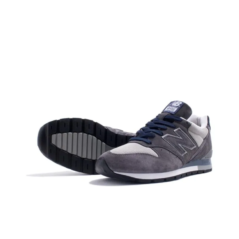 New Balance NB 996 Cushioning, Slip Resistant, And Abrasion Resistant Low Top Running Shoes Unisex Gray Blue-3