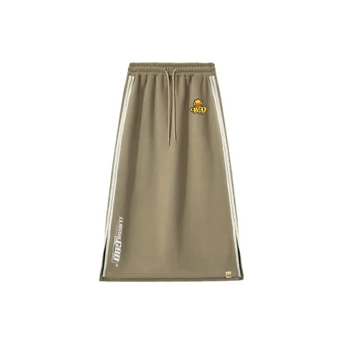 B.Duck Casual Long Skirts Women's Khaki