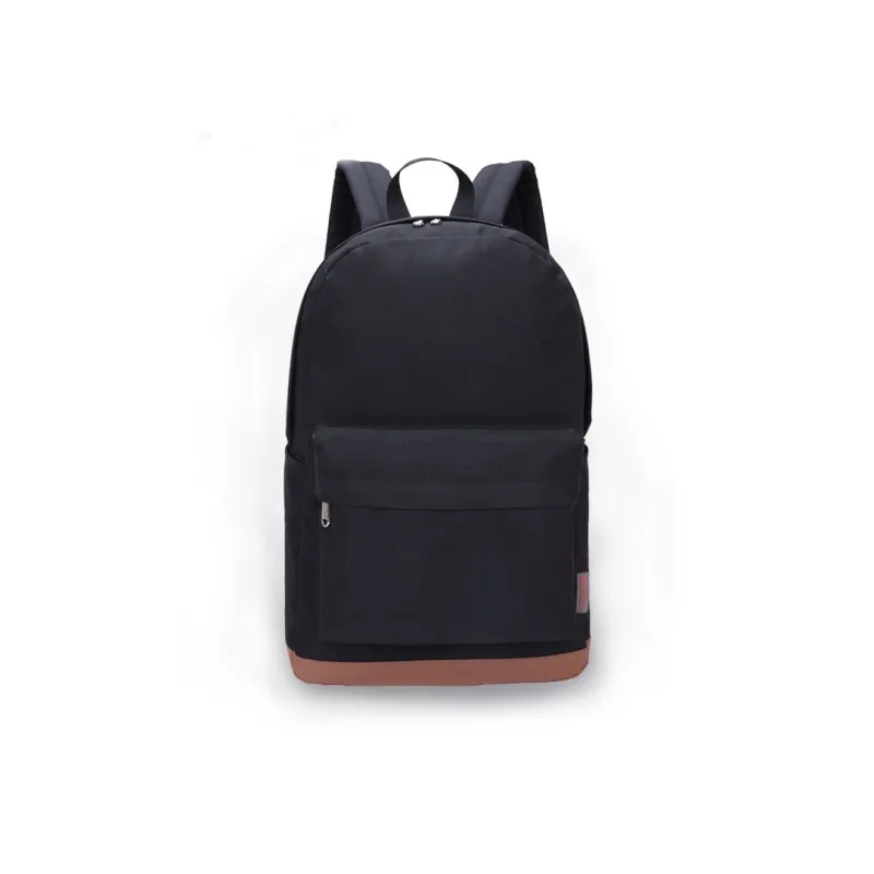 TINYAT Polyester Canvas Backpack Unisex Black/Gray-7