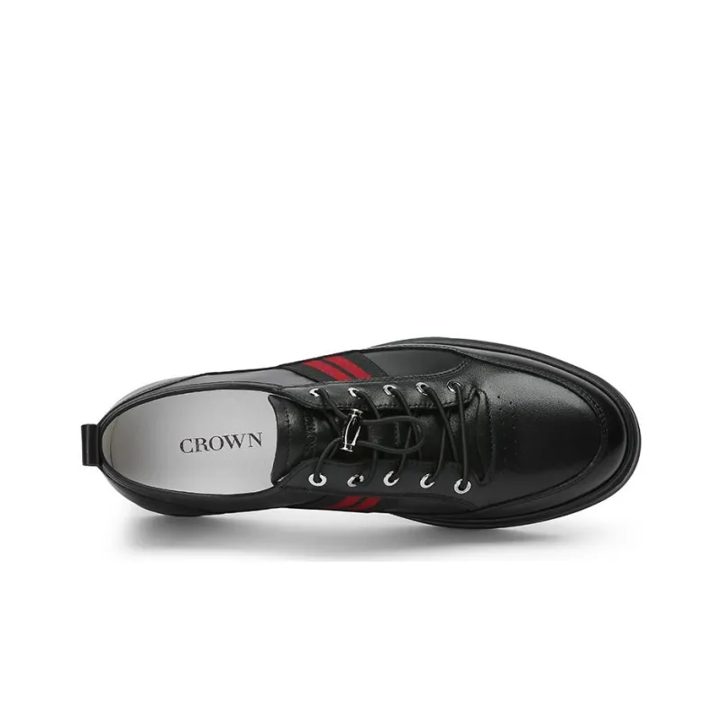 CROWN Low Top Skateboard Shoes Men's Black-2