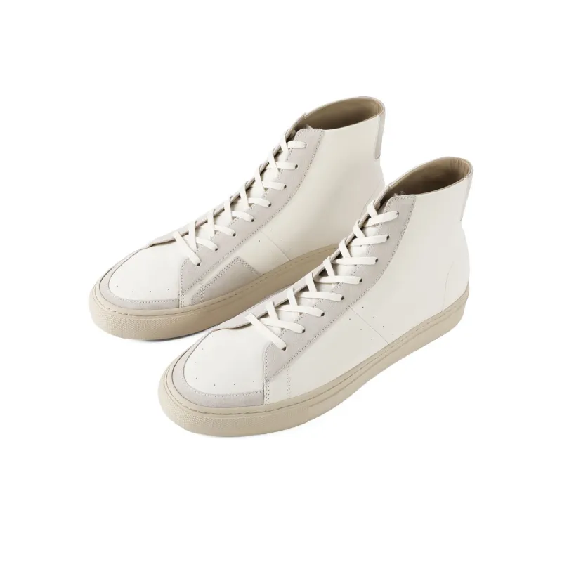 PANE Slip Resistant Shock Absorbers Lightweight High Top Skateboard Shoes Unisex Ecru-2