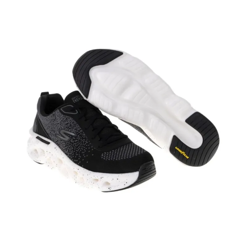 Skechers GO RUN SWIRL TECH Anti-Slip Wear-Resistant Low-Top Running Shoes Men's Black-5