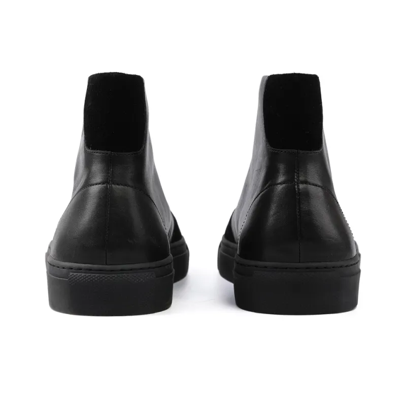 PANE Bamboo Path SB High Top Collection ASPHALT Slip Resistant High Top Skateboard Shoes Unisex Black-4