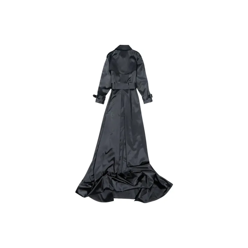 Balenciaga Trench Coat Regular Fit Women's Black-1