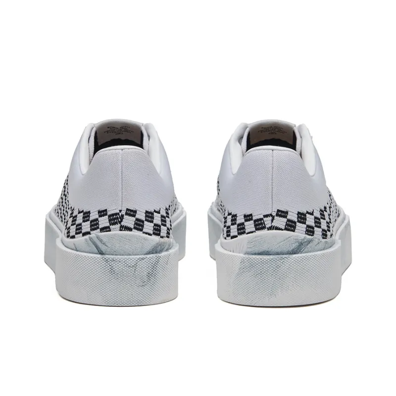 EQLZ EQUALIZER Fault GhostKnit Low Top Skateboard Shoes Unisex Spotted White Checkerboard-5