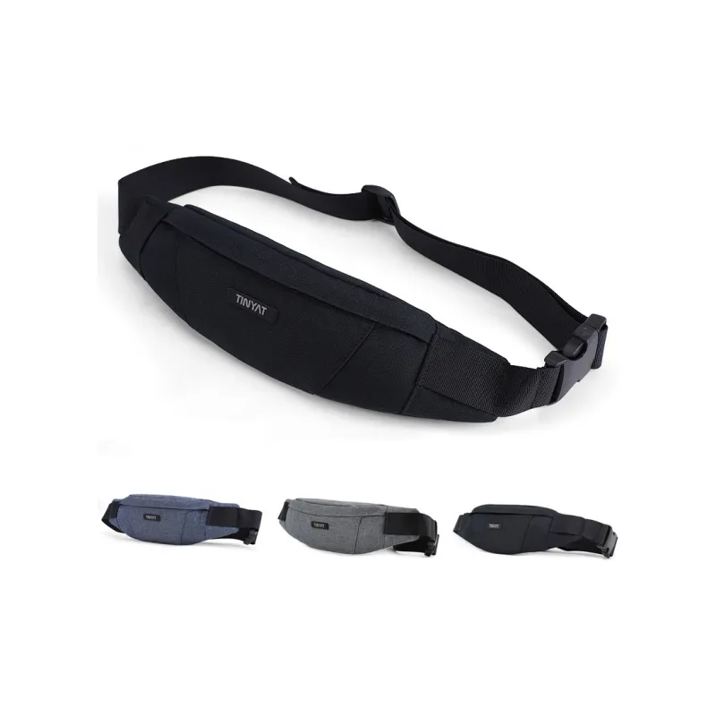 TINYAT Polyester Cell Phone Pouch Fanny Pack Cycling Bag Crossbody Bag Shoulder Bag Trumpets Unisex Gray/Blue/Black-8