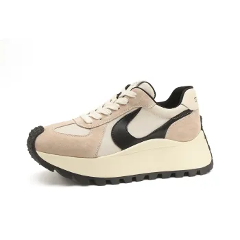 D FUSE SCANDINAVIA Cortez Shoes Lightweight Coverage Low Top Chunky Sneakers Women's Beige