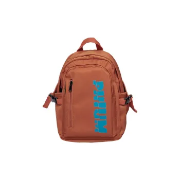 POY Nylon Fabric Student Travel Mini Backpack Dark Orange