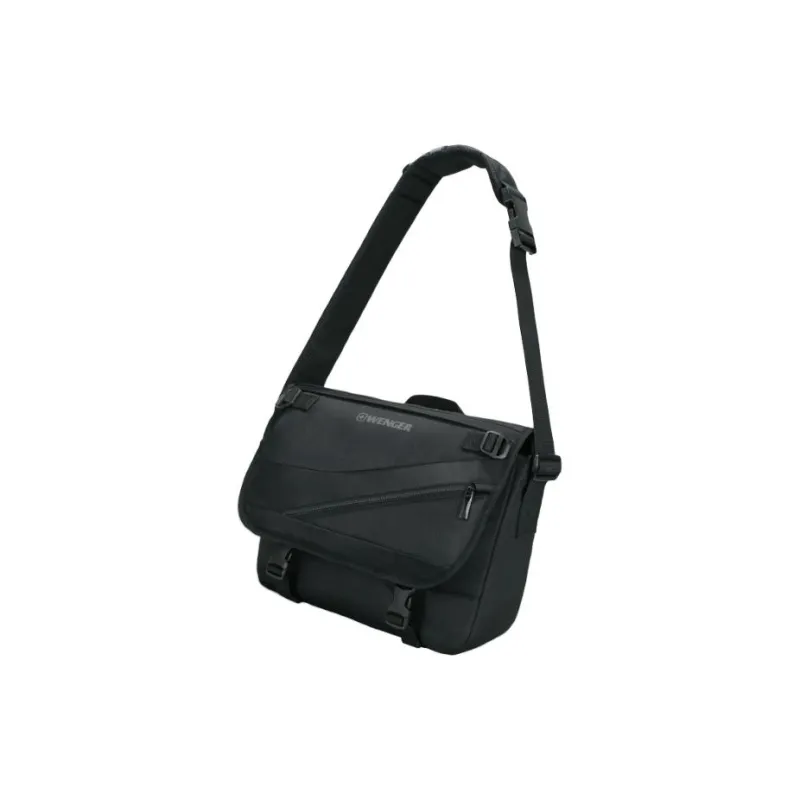 Wenger Fabric Shoulder Bag Crossbody Bag Large Size Unisex Black-3