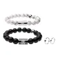 Black White Yin Yang Couple Aromatherapy Gift Sets Clothing Sets+925 Sterling Silver Couple Rings RCDW1499