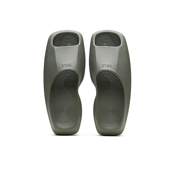 EQLZ EQUALIZER Quiet Abrasion Resistant Slide Slippers Unisex Moss Gray-3