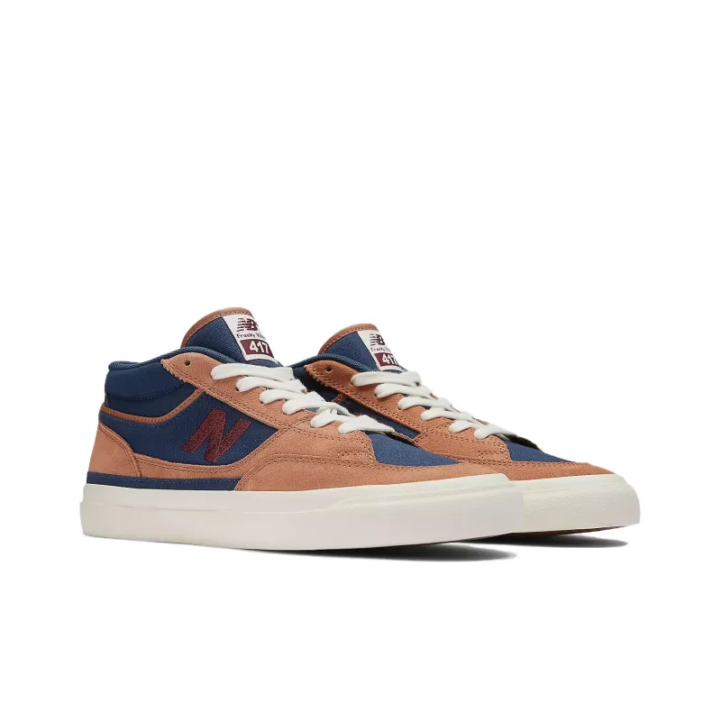 New Balance Numeric Slip Resistant Shock Absorbers Low Top Skateboard Shoes Unisex Brown Blue-2