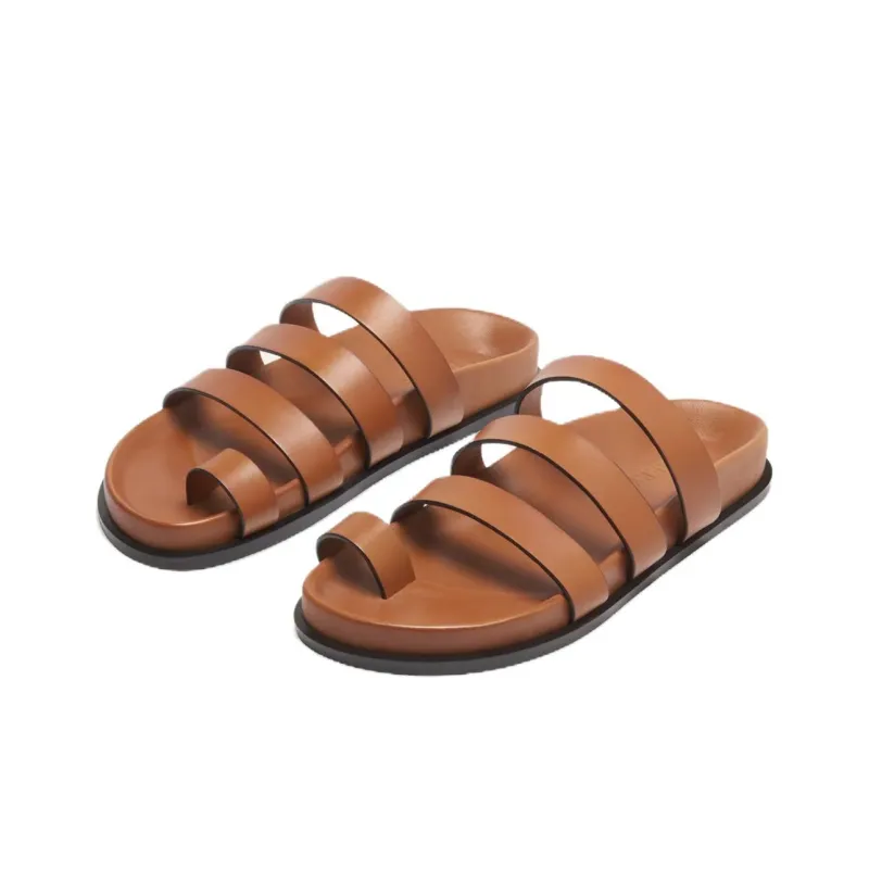 A.EMERY Rubber Sole Slide Slippers Women's Chocolate-2