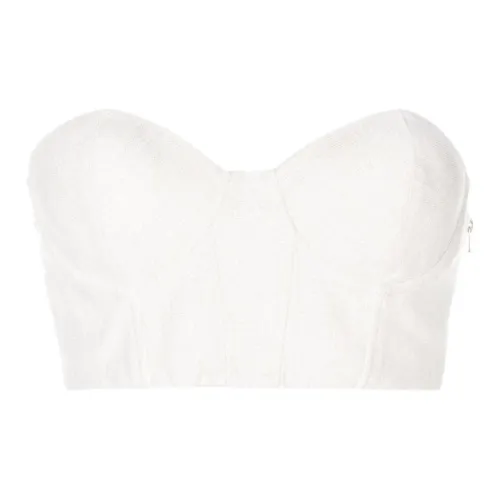 Patrizia Pepe Metallic Threading Bustier-style Top