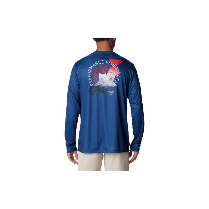Columbia PFG Terminal Tackle™ Tarpon Rise T-Shirt Men's Dark Blue-1