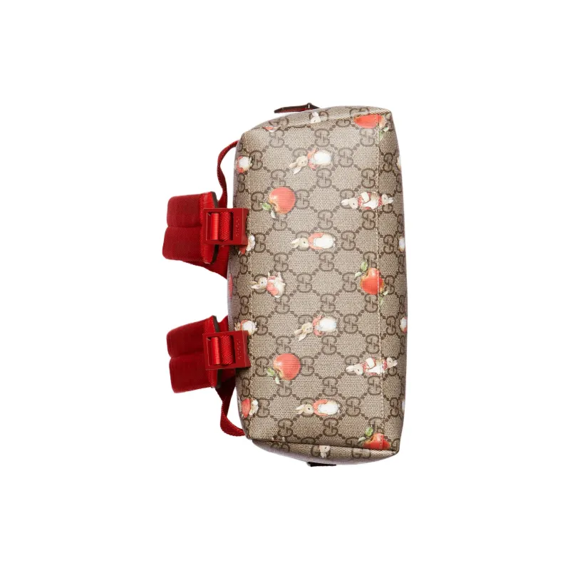GUCCI Peter Rabbit™ Collaboration Canvas With Leather Backpack Kids' Ebony & Green & Red-4