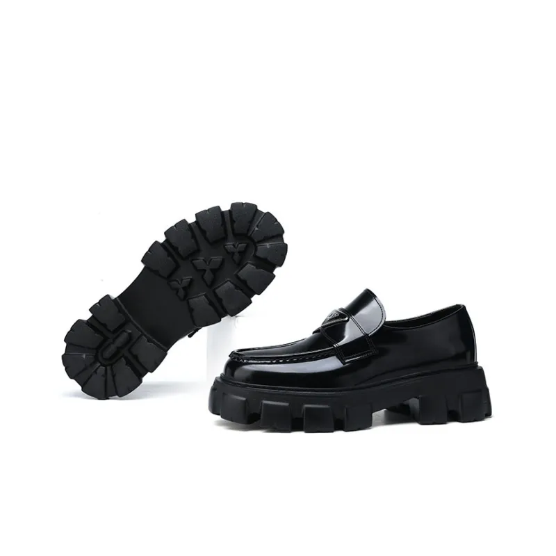 U7 Men's Casual Shoes Men Low Top Black-2