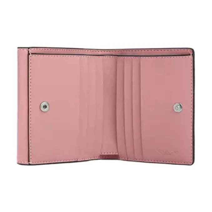 COACH Eliza Calfskin Wallet Small Size Women's Pink-2
