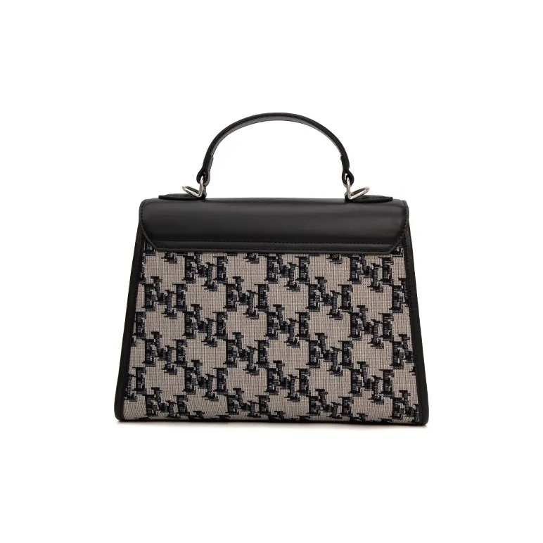 ELLE Fabric Kelly Bag Handbag Regular Women's Monogram-2