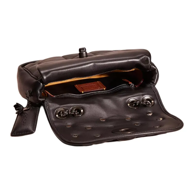COACH Madison Nappa Leather Crossbody Bag Shoulder Bag Medium Size Women's Tin/Black-2