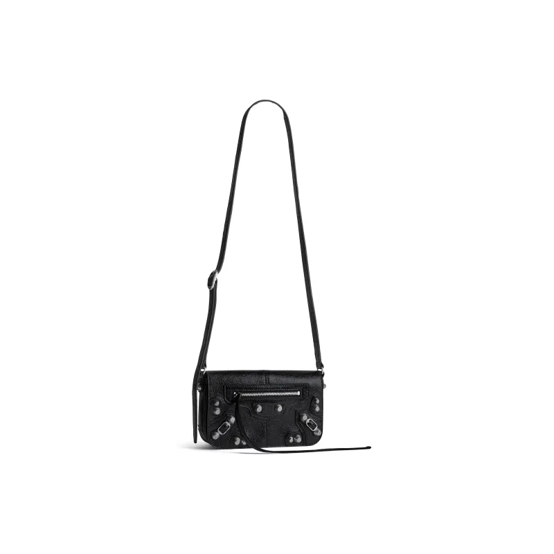 Balenciaga Le Cagole Sheepskin Crossbody Bag, Shoulder Bag Mini Women's Black-2