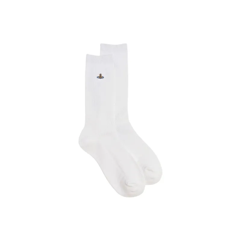 Vivienne Westwood Knee-High Socks Unisex 1 Pack White-0