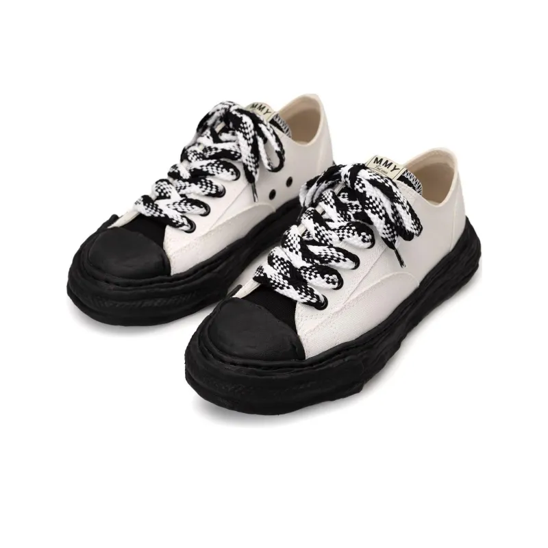 Maison MIHARA YASUHIRO Peterson 23 Og Sole Canvas Low White Black-3