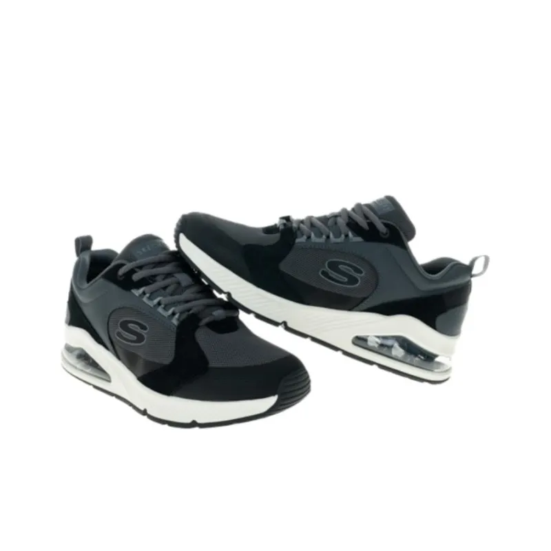 Skechers Shock Absorbers With Slip Resistant And Abrasion Resistant Properties Low Top Running Shoes Men's Gray-2