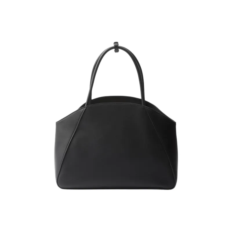 PRADA Leather Tote Bag, Shopping Bag, Handbag Large Size Women's Black-2