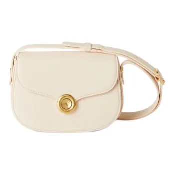Loro Piana Ghiera Calfskin Shoulder Bag, Crossbody Bag Mini Women's Lotus Root White