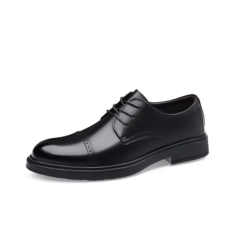 GZZ Dress Shoes Men Low Top Black/Brown-1