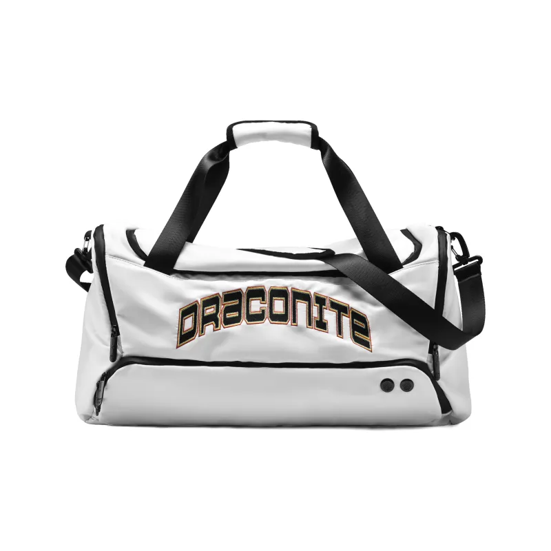 DRACONITE Polyester Handbag Gym Bag Large Size Unisex White-0