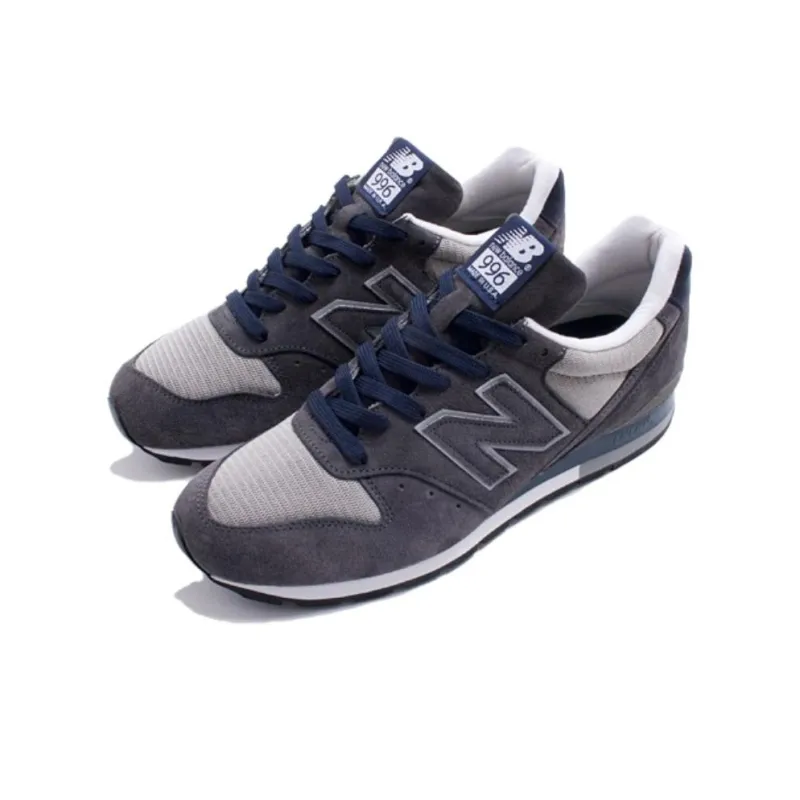 New Balance NB 996 Cushioning, Slip Resistant, And Abrasion Resistant Low Top Running Shoes Unisex Gray Blue-1