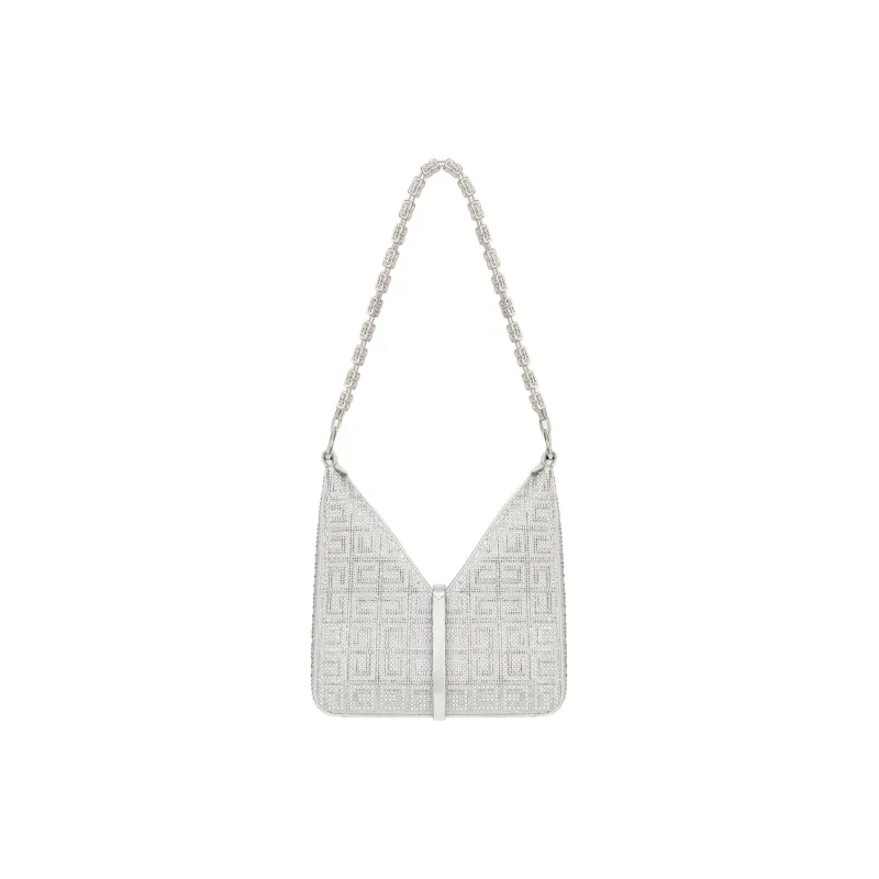 GIVENCHY Silk Clutch Mini Women's Silver Gray-3