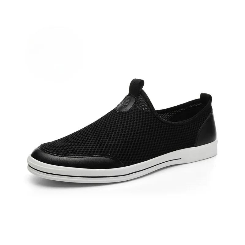 AUSFAMDS Casual Shoes Men Low Top Black/Gray/Blue-1