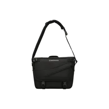 Wenger Fabric Shoulder Bag Crossbody Bag Large Size Unisex Black