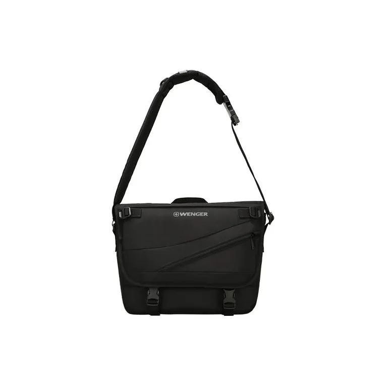 Wenger Fabric Shoulder Bag Crossbody Bag Large Size Unisex Black-0