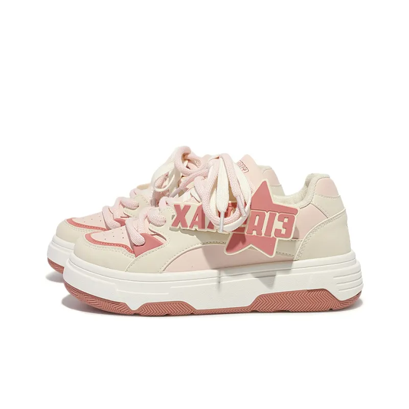 Miss Zhang Slip Resistant Water Resistant Cushioning Low Top Skateboard Shoes Women's Pink-4