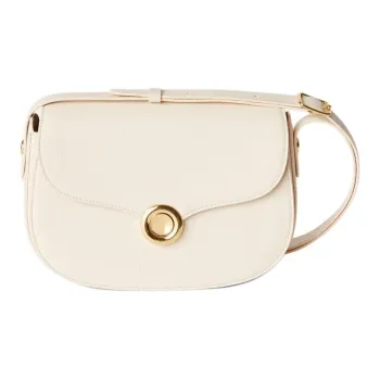 Loro Piana Calfskin Handbag, Shoulder Bag, Crossbody Bag Small Size Women's Lotus Root White