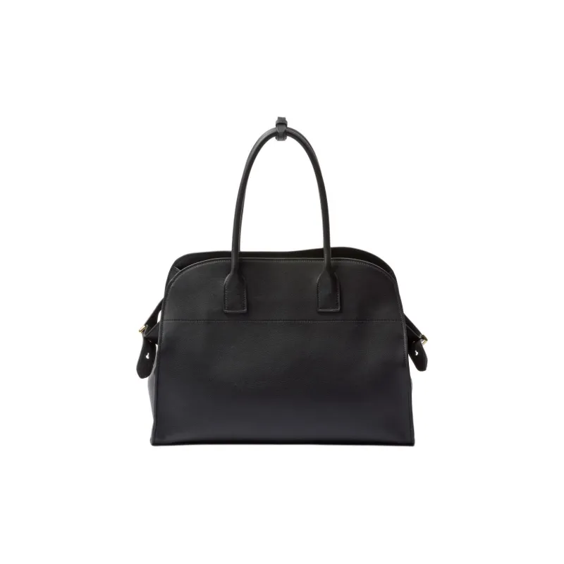 PRADA Grained Leather Tote Bag Shopping Bag Handbag Large Size Women's Black-2