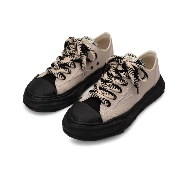Maison MIHARA YASUHIRO Peterson 23 Og Sole Canvas Low White Black-5